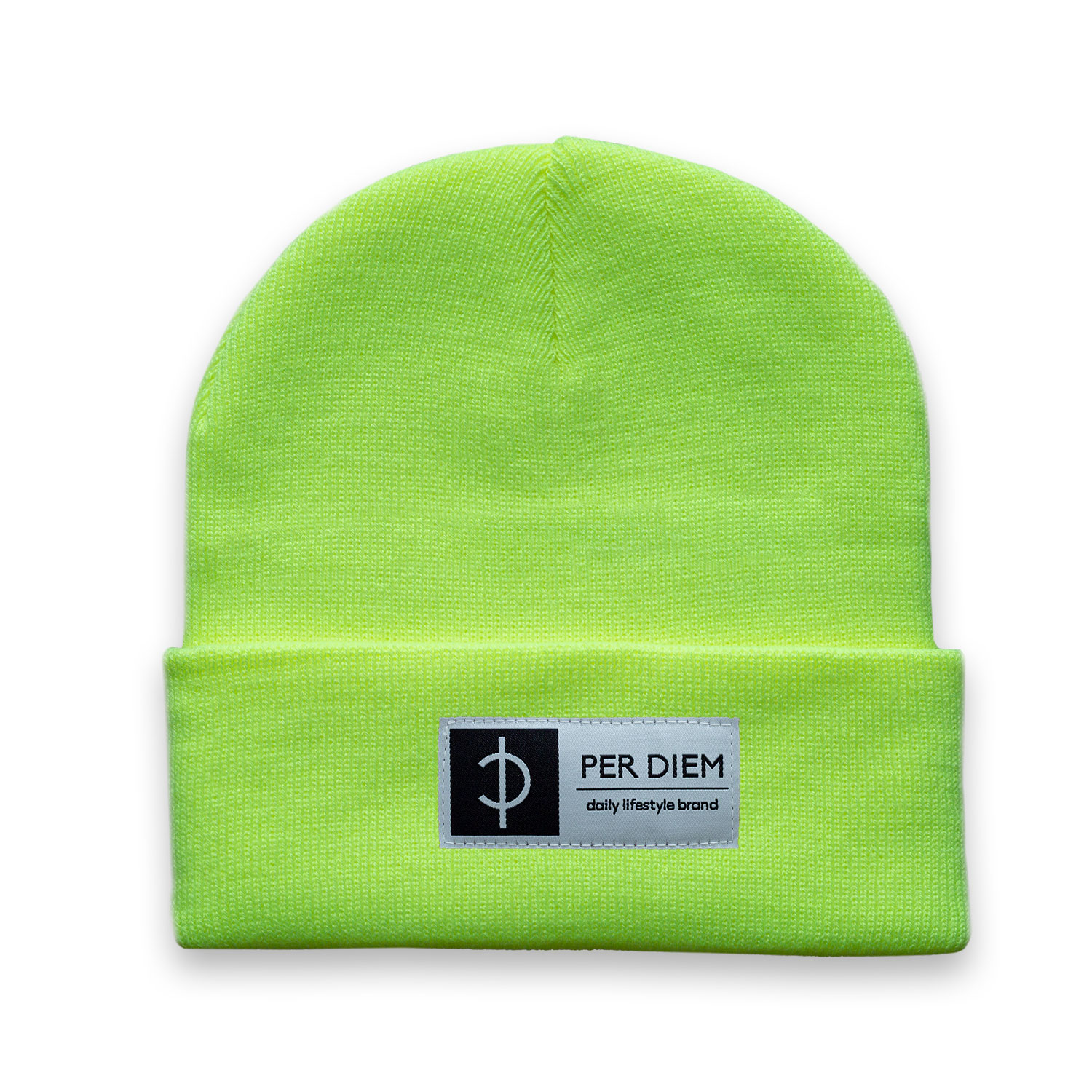 Per Diem - Label Toque - Safety Green – Per Diem - One day at a time.